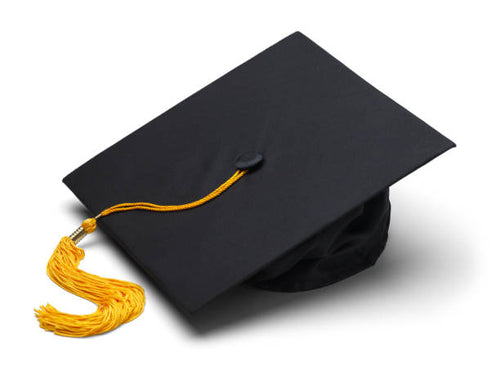 Moderate-  Custom Painted Graduation Cap